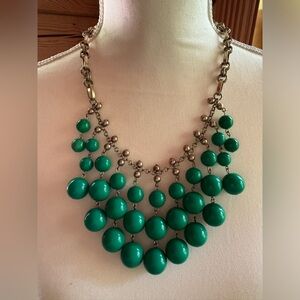 Stella & Dot Kelly Green Jolie statement bead necklace